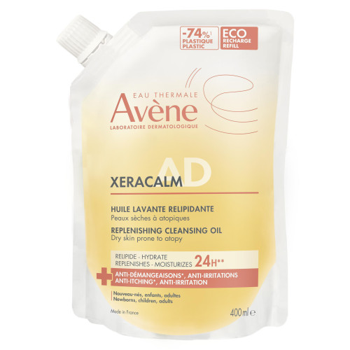 Huile AVENE XERACALM : Nettoyage doux, idéal peaux sèches atopiques