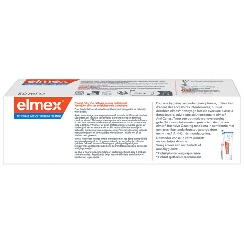 Elmex Dentifrice Nettoyage Intense 50mL - Blancheur Naturelle