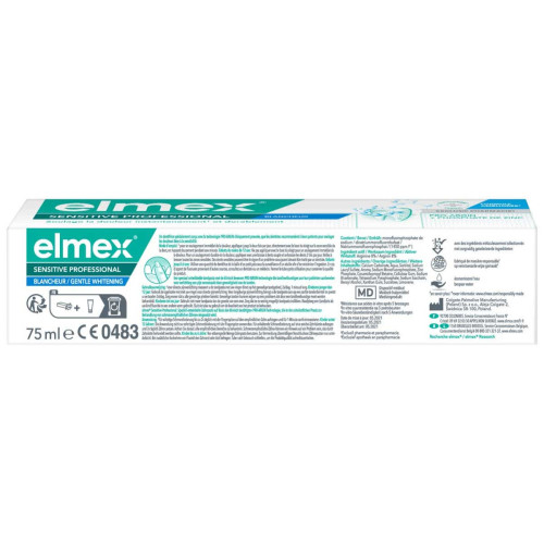 Elmex Sensitive Pro Blancheur 75ml - Protection et Éclat