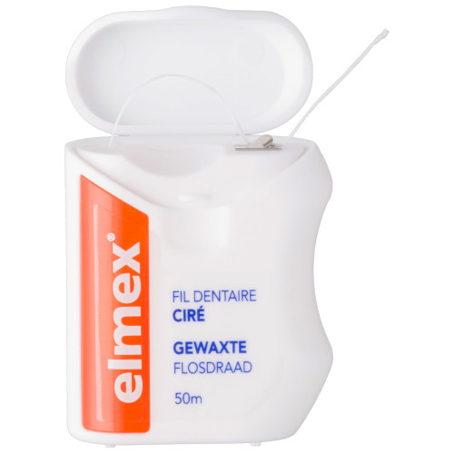 Elmex Fil Dentaire Ciré 50m - Protection Caries et Gencives