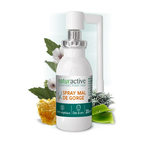 Naturactive Spray Mal de Gorge 20ml Apaise et Protège Rapidement