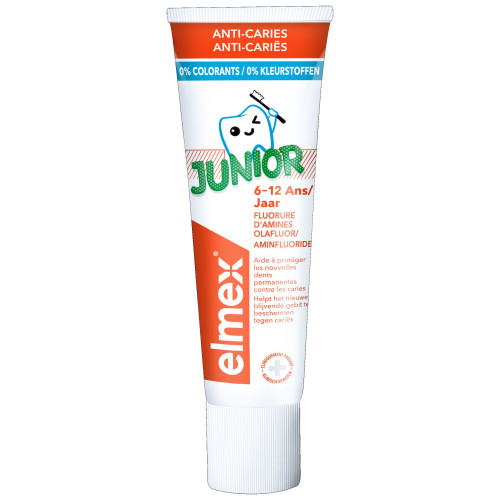 Elmex Dentifrice Junior 75ml - Protection émail et caries
