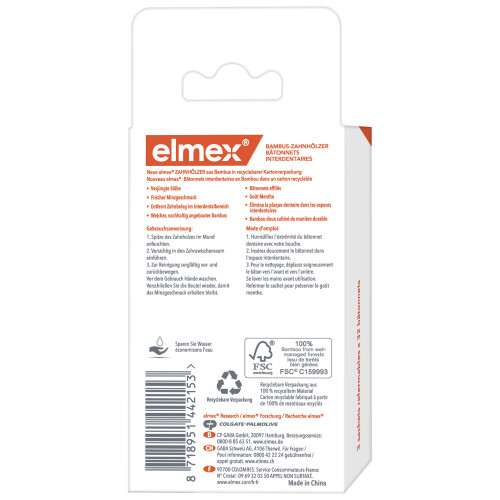 ELMEX Bâtonnets Interdentaires 96 pièces - Hygiène buccale optimale