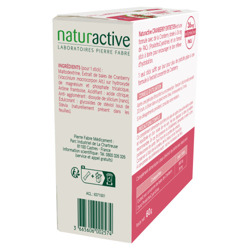 Urisanol Cranberry Entretien 20 sticks