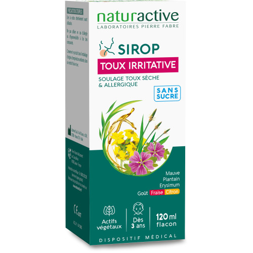 Naturactive Sirop Toux Irritative 120 ml Soulagement Rapide Offert