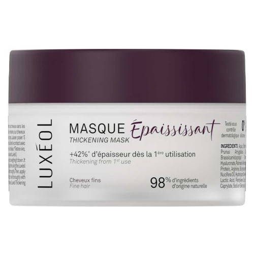 Luxéol Masque Épaississant 200 ml Cheveux Denses et Volumineux