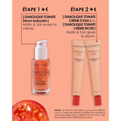 Crème Visage Tomate Garancia - Hydratation 24h & Teint Éclatant