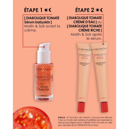 Crème Tomate Riche Garancia - Effet Bonne Mine & Hydratation 24h