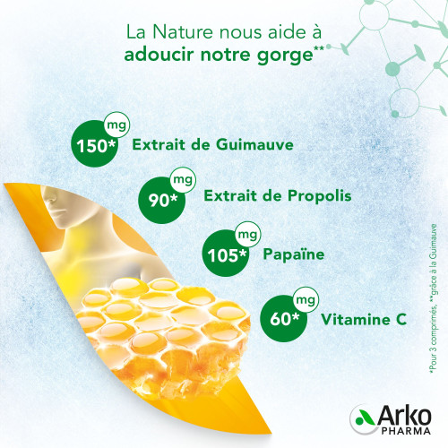 Activox Propolis Miel Citron Arkopharma 20 Comprimés - Gorge Apaisée