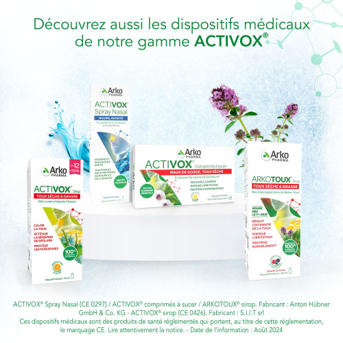 Activox Propolis Miel Citron Arkopharma 20 Comprimés - Gorge Apaisée