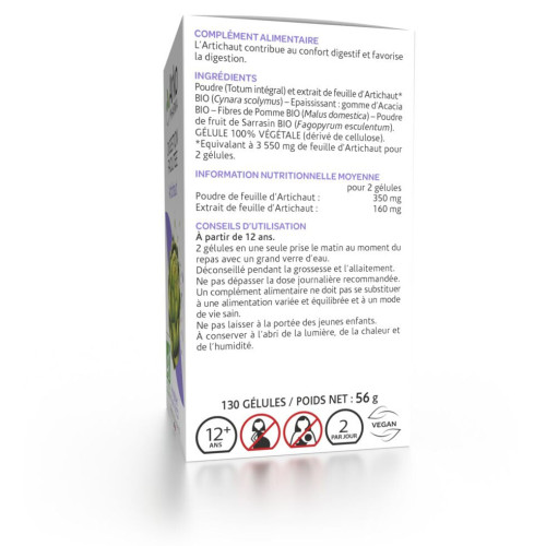 ARKOPHARMA Arkogélules Artichaut Bio 40Gélules - Digestion Confort