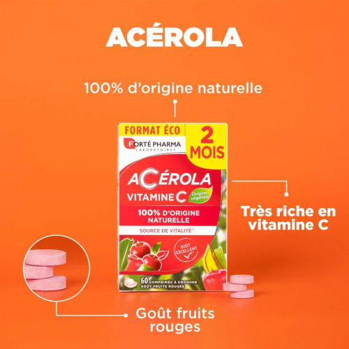Forte Pharma Energie Acerola 60 Comprimés - Boost Tonus