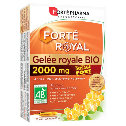 Forte Pharma Gelée Royale Bio 2000mg 20 Ampoules - Boost Immunité
