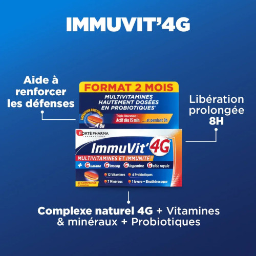Forte Pharma Immuvit 4G 30cp: Boost Immunité et Vitalité