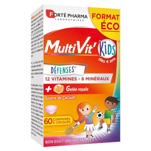 Forte Pharma Multivit'Kids 30 Comprimés - Boost Immunité et Croissance