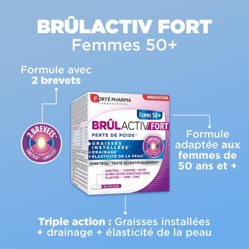 FORTE PHARMA Brûlactiv 50+ Femme 60 gélules - Aide Minceur Efficace