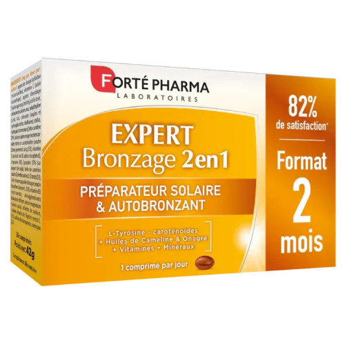 Forte Pharma Expert Bronzage 56 Comprimés - Teint Hâlé Naturel sur