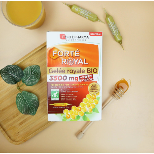 Forté Pharma Gelée Royale Bio 3500mg 10 Ampoules - Boost Énergie