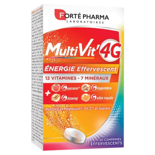 Forte Pharma MultiVit'4G Energie 30 Comprimés - Boost Immédiat