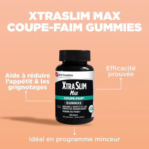 Forte Pharma XtraSlim 60 Gummies - Coupe Faim et Perte de Poids