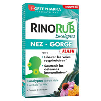 Nez et Gorge Flash 15 Comprimés RinoRub Eucalyptus Forté Pharma