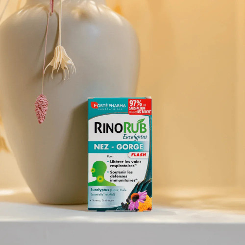 Nez et Gorge Flash 15 Comprimés RinoRub Eucalyptus Forté Pharma