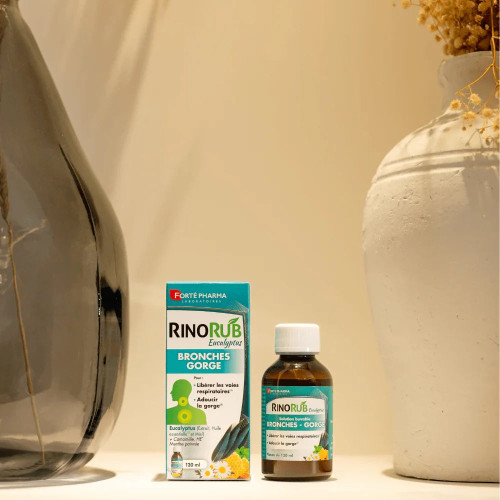Solution Buvable Bronches et Gorge 120ml RinoRub Eucalyptus Forté Pharma