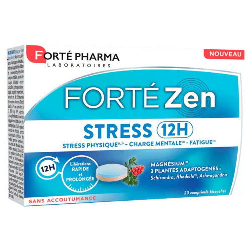Forté Zen Stress 12H Vitamine B6 Magnésium 20 comprimés bicouches