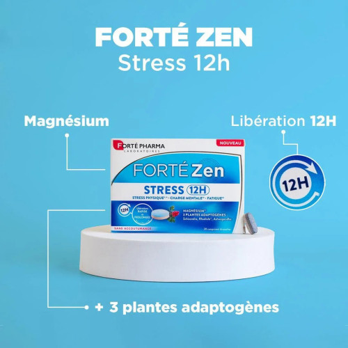 Forté Zen Stress 12H Vitamine B6 Magnésium 20 comprimés bicouches