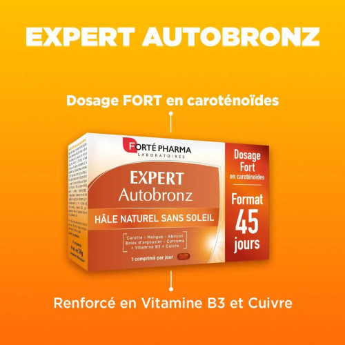 FORTE PHARMA Expert Autobronz 60 comprimés Teint hâlé et lumineux