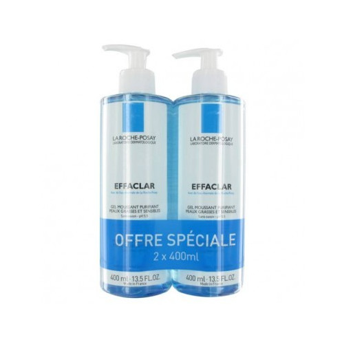 LA ROCHE POSAY Effaclar Gel Moussant Purifiant Lot de 2 x 400 mL-6021 LA ROCHE POSAY Effaclar Gel Moussant Purifiant Lot de 2 x 400 mL-6021