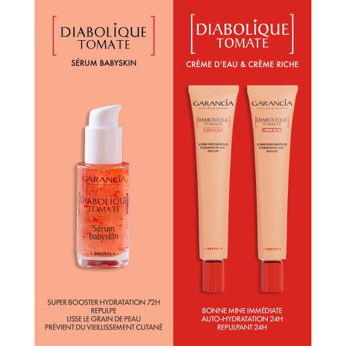 Garancia Diabolique Tomate Sérum 30ml Hydratation 72h Éclat Peau
