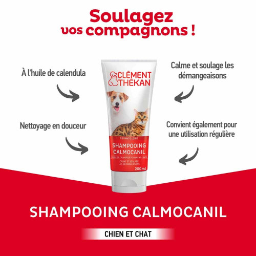 Clement Thekan Calmocanil 200mL - Shampooing Apaisant Chien Chat