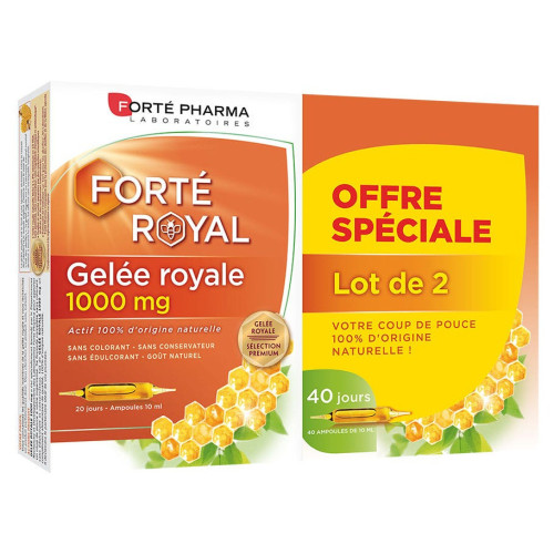 Forte Pharma Gelée Royale 1000mg 40 Ampoules - Boost Énergie