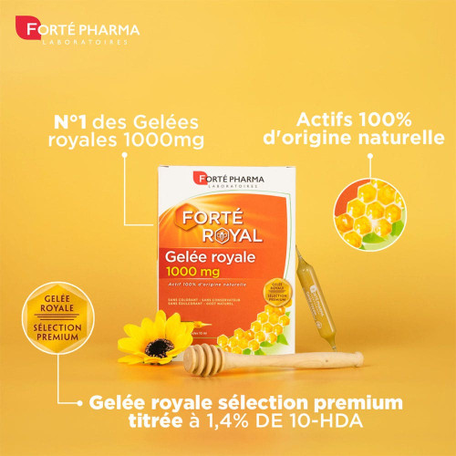 Forte Pharma Gelée Royale 1000mg 40 Ampoules - Boost Énergie