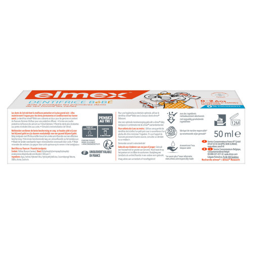 Elmex Dentifrice Bébé 50ml - Protection Triple Effet