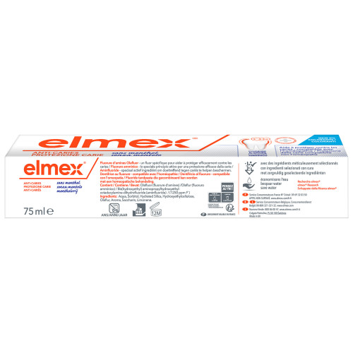 Elmex Dentifrice Sans Menthol 75ml - Protection Caries