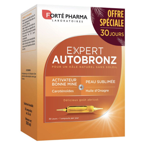Forte Pharma Autobronz 30 Ampoules - Teint Hâlé Embellisseur