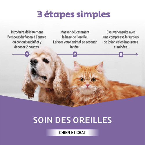 Soin des Oreilles Chien et Chat 100 ml