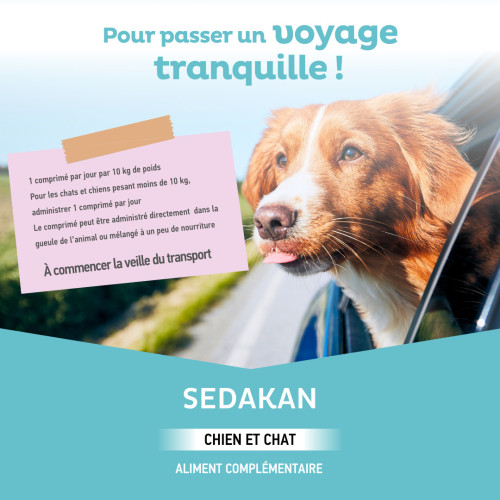 Sedakan Mal des transports Chien et Chat 30 comprimés