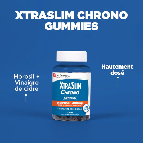 Forté Pharma XtraSlim Chrono 60 Gummies Minceur Naturelle Pharma360