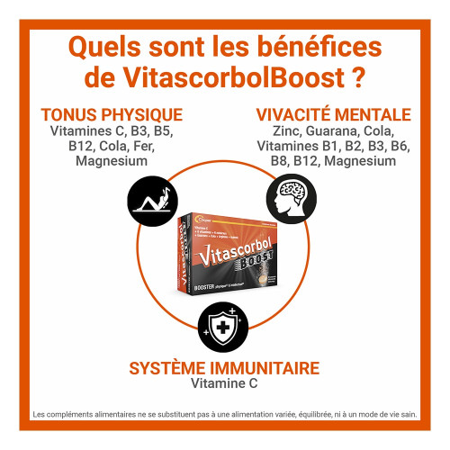 COOPER Vitascorbol Boost 20 Comprimés - Résistance Fatigue