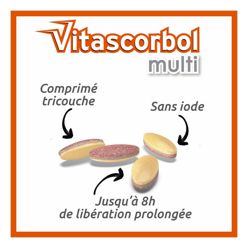 COOPER Vitascorbol Multi 30 Comprimés - Réduit Fatigue