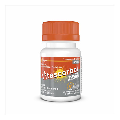 COOPER Vitascorbol Multi 30 Comprimés - Réduit Fatigue