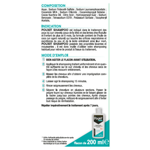 COOPER Pouxit Shampooing Anti-poux 200mL - Efficace dès 6 mois