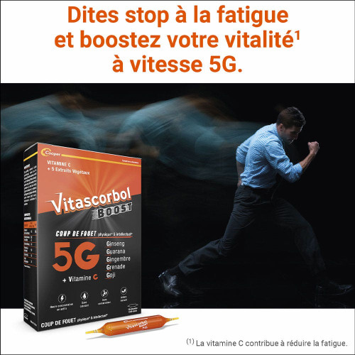 Cooper Vitascorbol Boost 20 Ampoules - Énergie et Immunité Renforcées