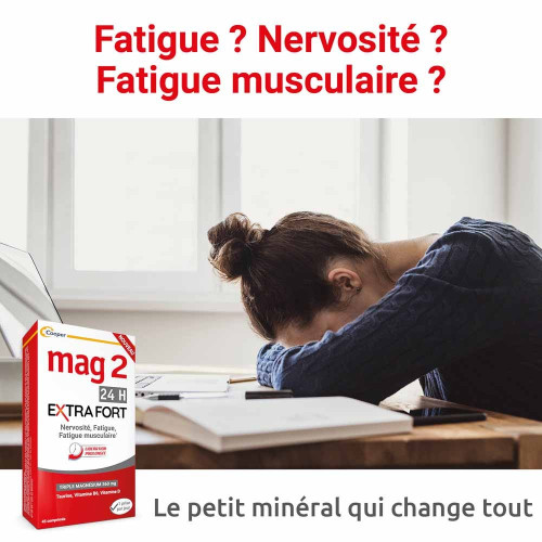 COOPER Mag2 Extra Fort 45 Comprimés - Anti-Fatigue et Nervosité