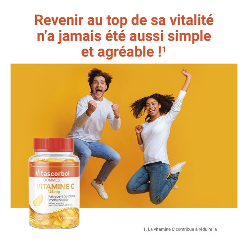 COOPER Vitascorbol 60 Gommes - Boost Immunité et Énergie