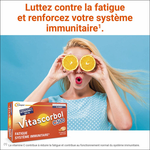 COOPER Vitascorbol C500 48 Comprimés - Boost Immunité et Énergie