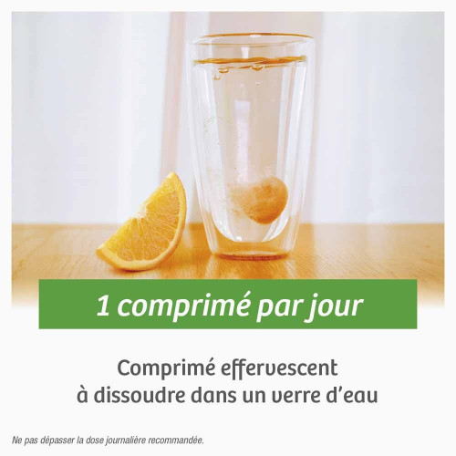 COOPER Vitascorbol 1G: 20 Comprimés Effervescents Vitamine C